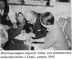 Martinus & Sigbritt Therner, January 1965, The foundation Kosmos Varnhem